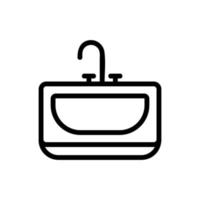vettore icona lavandino. illustrazione del simbolo del contorno isolato