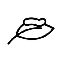 vettore icona baco da seta. illustrazione del simbolo del contorno isolato