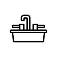 vettore icona lavandino. illustrazione del simbolo del contorno isolato