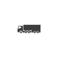il segno vettoriale del simbolo dell'auto del camion è isolato su uno sfondo bianco. colore icona camion auto modificabile.
