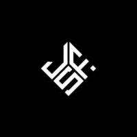 jsf lettera logo design su sfondo nero. jsf creative iniziali lettera logo concept. disegno della lettera jsf. vettore
