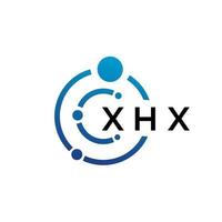 xhx lettera tecnologia logo design su sfondo bianco. xhx iniziali creative lettera it logo concept. disegno della lettera xhx. vettore