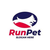 modello di progettazione del logo della corsa del cane. vettore di concetto di logo del cane. simbolo dell'icona creativa