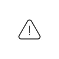 segno vettoriale del simbolo di avvertimento è isolato su uno sfondo bianco. colore dell'icona di avviso modificabile.