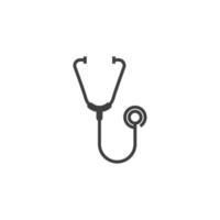 segno vettoriale del simbolo dello stetoscopio è isolato su uno sfondo bianco. colore dell'icona dello stetoscopio modificabile.