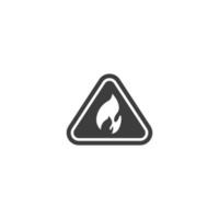 segno vettoriale del simbolo di pericolo è isolato su uno sfondo bianco. colore dell'icona di pericolo modificabile.