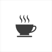segno vettoriale del simbolo della tazza di caffè è isolato su uno sfondo bianco. colore icona tazza di caffè modificabile.