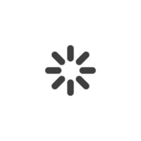 il segno vettoriale del simbolo di avanzamento della barra di caricamento è isolato su uno sfondo bianco. colore dell'icona di avanzamento della barra di caricamento modificabile.