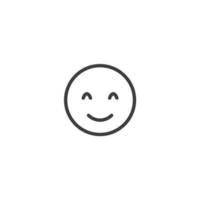 il segno vettoriale del simbolo della faccia dell'emoticon è isolato su uno sfondo bianco. colore dell'icona della faccia dell'emoticon modificabile.