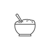 il segno del vettore del simbolo dei cereali è isolato su uno sfondo bianco. colore icona cereali modificabile.