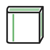 icona verde e nera della linea del libro vettore
