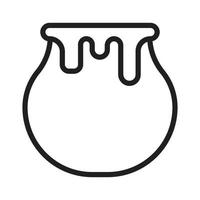vettore di vasetto di miele per la presentazione dell'icona del simbolo del sito Web