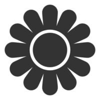 illustrazione vettoriale solida dell'icona del fiore di camomilla