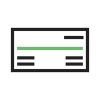 linea di pagamento icona verde e nera vettore