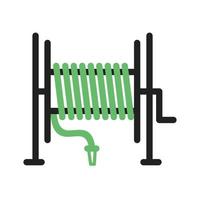 icona verde e nera della linea del tubo flessibile vettore