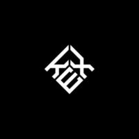kex lettera logo design su sfondo nero. kex creative iniziali lettera logo concept. disegno della lettera kex. vettore