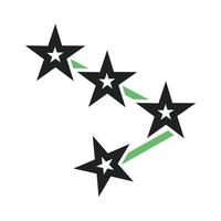 icona della linea della costellazione verde e nera vettore