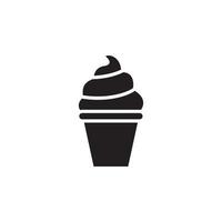 gelato, icona del cono di ghiaccio eps 10 vettore