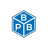 design del logo della lettera bpb su sfondo nero. bpb creative iniziali lettera logo concept. disegno della lettera bpb. vettore