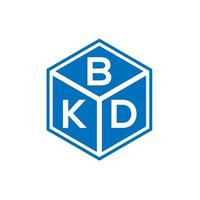 bkd lettera logo design su sfondo nero. bkd creative iniziali lettera logo concept. disegno della lettera bkd. vettore