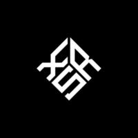 xsr lettera logo design su sfondo nero. xsr creative iniziali lettera logo concept. disegno della lettera xsr. vettore