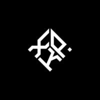 xkp lettera logo design su sfondo nero. xkp creative iniziali lettera logo concept. disegno della lettera xkp. vettore