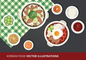 Illustrazione di vettore di cibo coreano