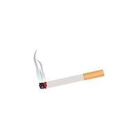 illustrazione vettoriale di una sigaretta accesa fumosa