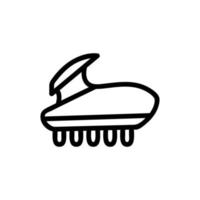 illustrazione del contorno vettoriale dell'icona della spazzola di massaggio