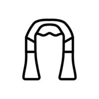 illustrazione del contorno vettoriale dell'icona del massaggiatore per collo e spalle