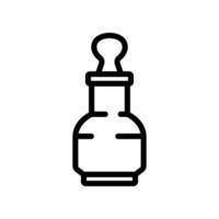 illustrazione del contorno vettoriale dell'icona della bottiglia del prodotto di protezione del siero