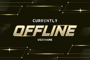 banner di gioco offline giallo vettore