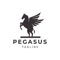 pegasus cavallo volante ali logo design icona vettore illustrazione grafica idea creativa