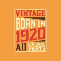 vintage nata nel 1920 tutte parti originali vettore