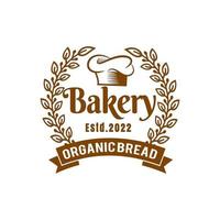 logo design panetteria pane e torta, logo lettera, vettore pane, logo panetteria, illustrazione vettoriale cappello da chef.