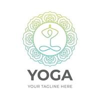 modello logo yoga vettore