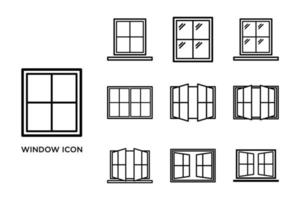 modello di progettazione dell'insieme di vettore dell'icona della finestra