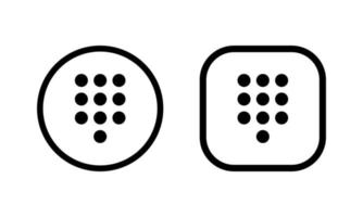 vettore icona del pulsante della tastiera nel pulsante di linea