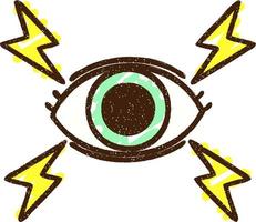 disegno con il gesso dell'occhio occulto vettore