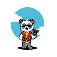 illustrazione di clamore del panda del fumetto vettore