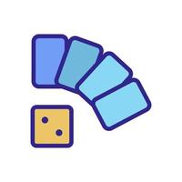 carte da gioco dadi icona vettore illustrazione del profilo
