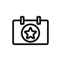 vettore icona promemoria. illustrazione del simbolo del contorno isolato