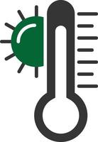 glifo ad alte temperature bicolore vettore