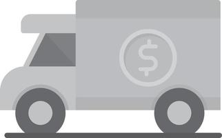 scala di grigi piatta del camion dei soldi vettore