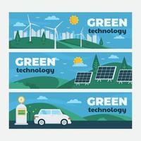 banner di tecnologia verde vettore