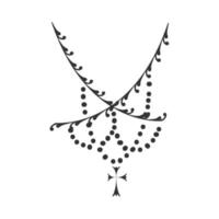 disegno del tatuaggio cristiano con una croce santa vettore
