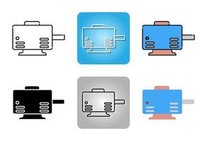 set di icone del motore elettrico isolato su sfondo bianco per il web design vettore