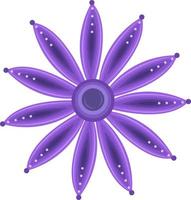bella illustrazione vettoriale di fiori viola per la progettazione grafica e l'elemento decorativo