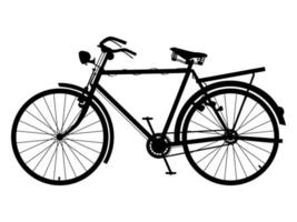 bicicletta classica icona silhouette bici vettore sfondo bianco