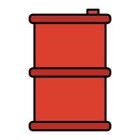 cartone animato icona tamburo carburante. vettore di simbolo del contenitore dell'olio